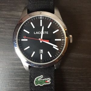 Black Lacoste watch. Like new.